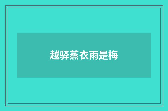 越驿蒸衣雨是梅