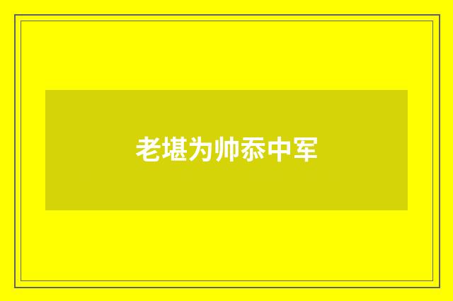 老堪为帅忝中军