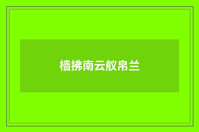 樯拂南云舣帛兰