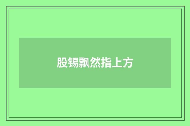 股锡飘然指上方
