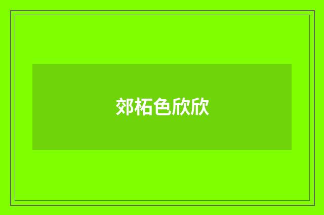 郊柘色欣欣