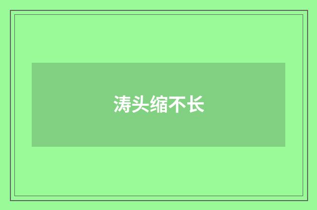涛头缩不长