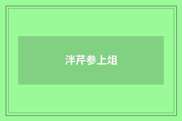 泮芹参上俎