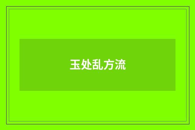 玉处乱方流