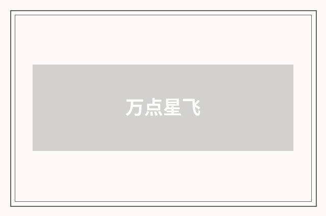 万点星飞