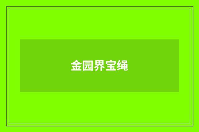 金园界宝绳