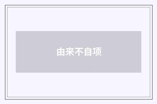 由来不自项