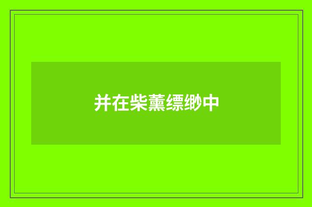 并在柴薰缥缈中