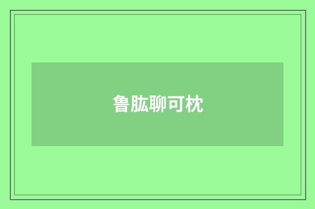 鲁肱聊可枕