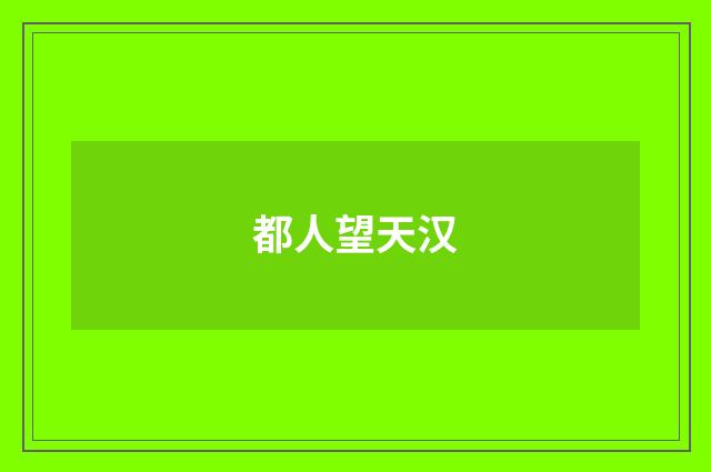 都人望天汉