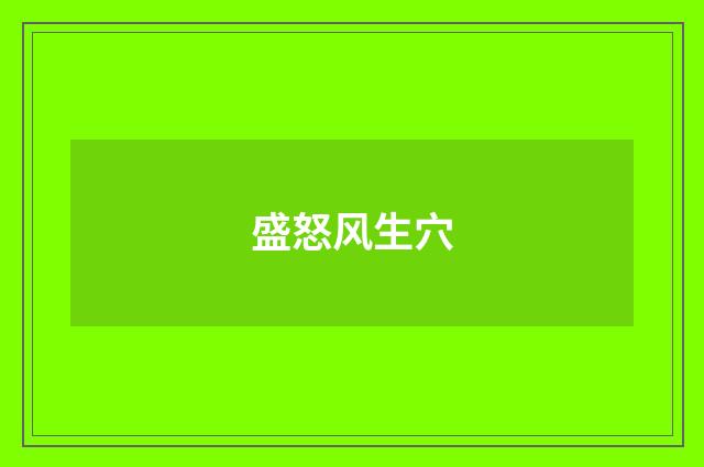 盛怒风生穴