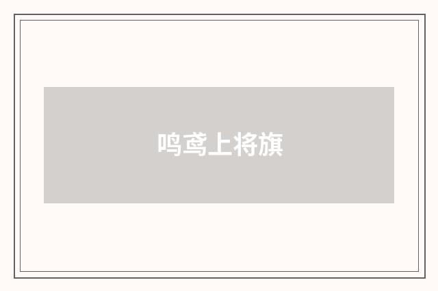 鸣鸢上将旗