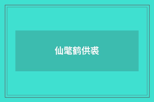 仙氅鹤供裘
