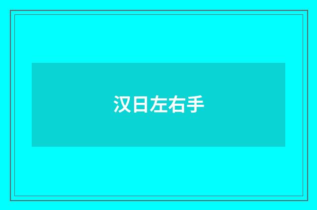 汉日左右手