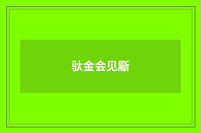 驮金会见斸