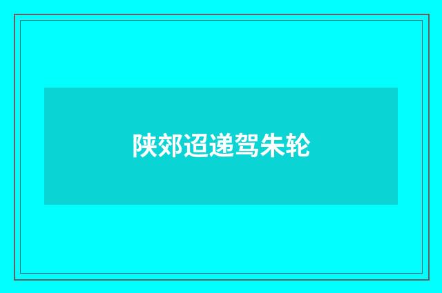 陕郊迢递驾朱轮
