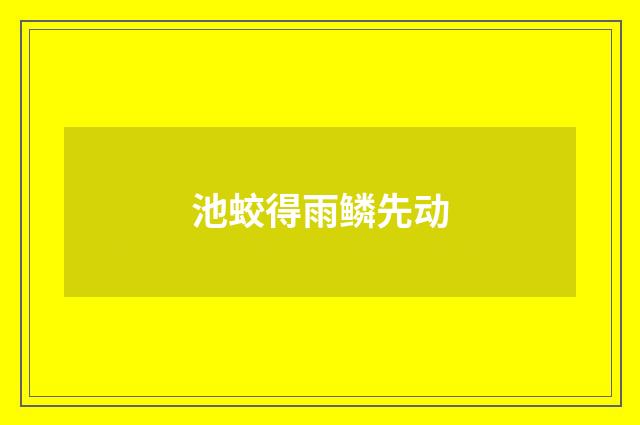 池蛟得雨鳞先动