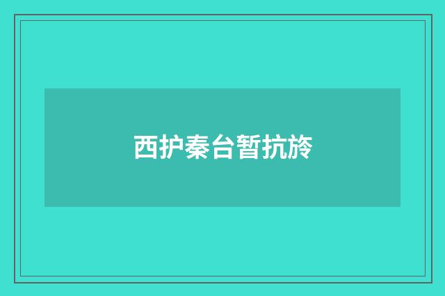 西护秦台暂抗旍