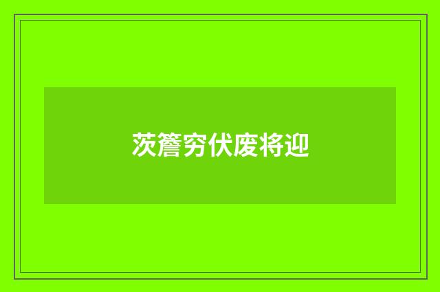 茨簷穷伏废将迎