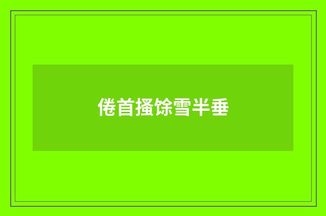倦首搔馀雪半垂