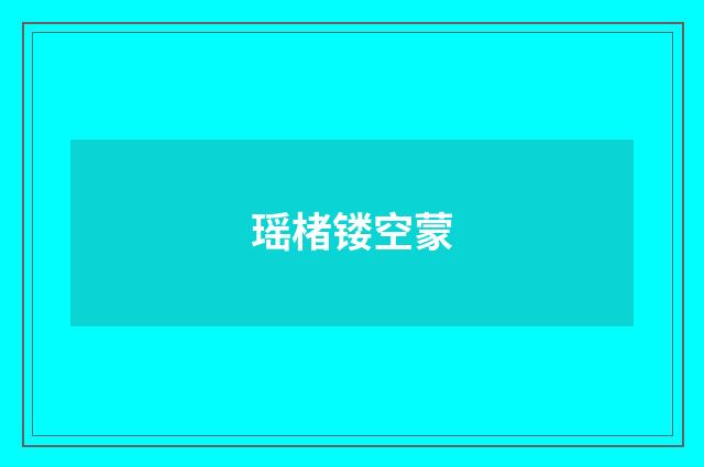 瑶楮镂空蒙