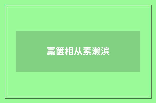藁箧相从素濑滨