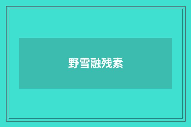 野雪融残素