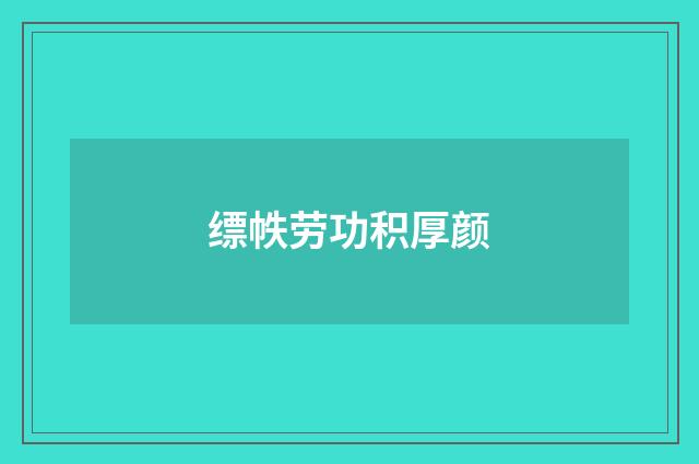 缥帙劳功积厚颜