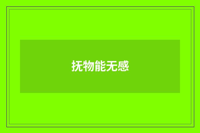 抚物能无感
