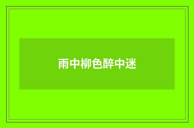 雨中柳色醉中迷