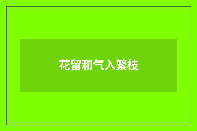 花留和气入繁枝