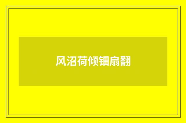 风沼荷倾钿扇翻