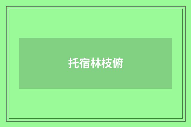 托宿林枝俯
