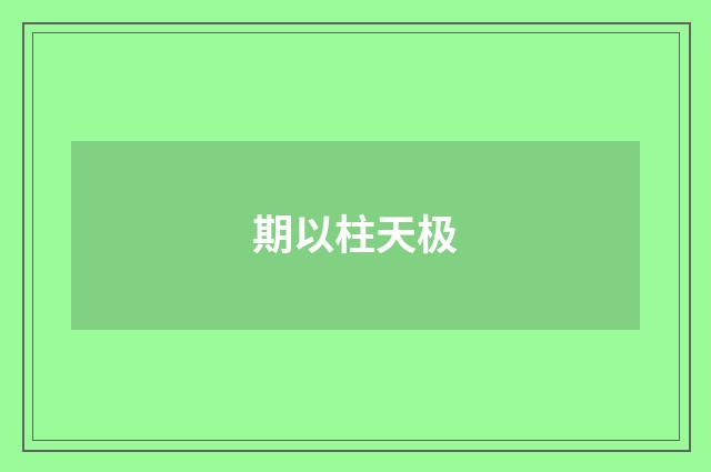 期以柱天极