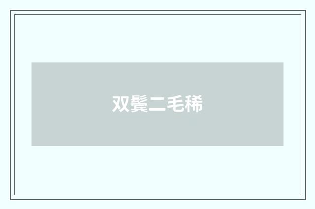 双鬓二毛稀