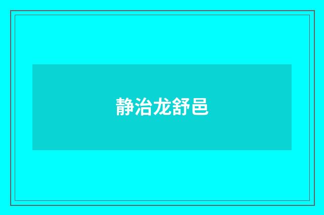 静治龙舒邑