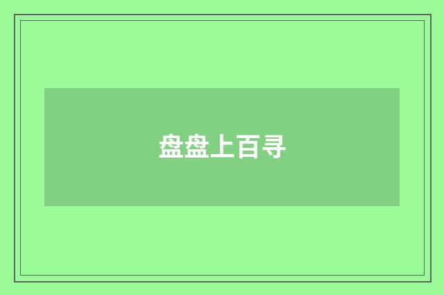 盘盘上百寻