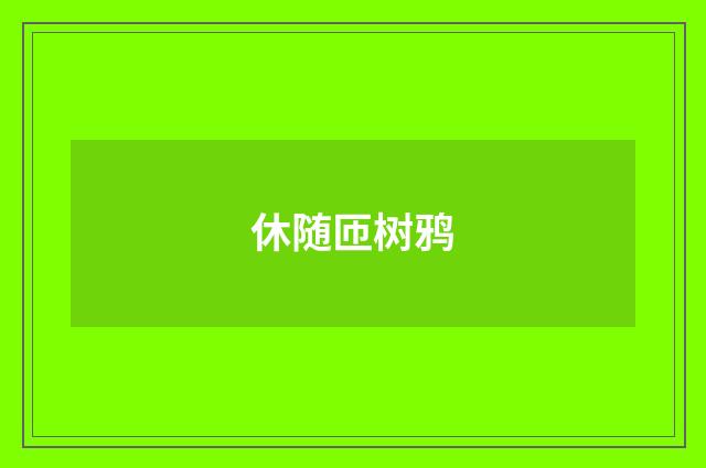 休随匝树鸦