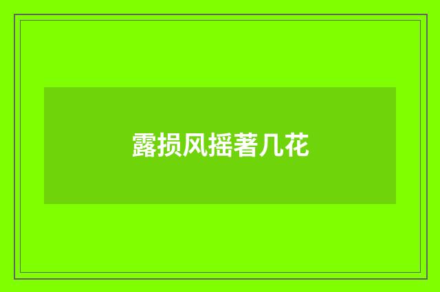 露损风摇著几花