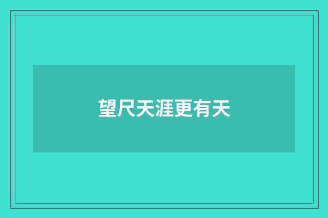 望尺天涯更有天