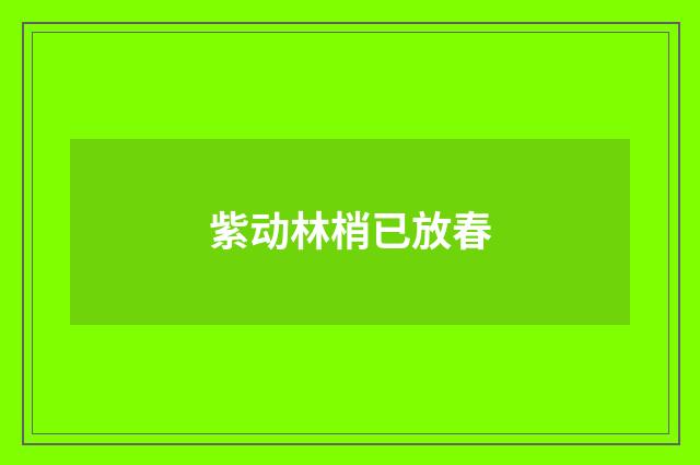 紫动林梢已放春