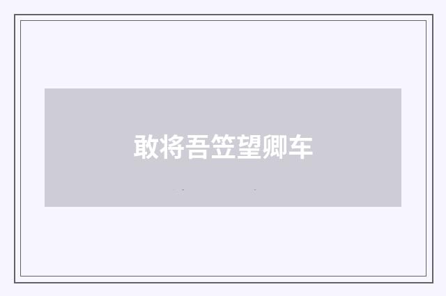 敢将吾笠望卿车