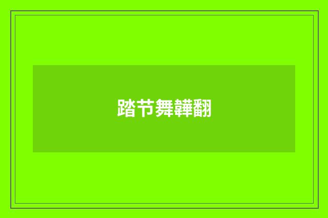 踏节舞韡翻