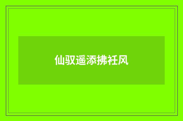 仙驭遥添拂衽风