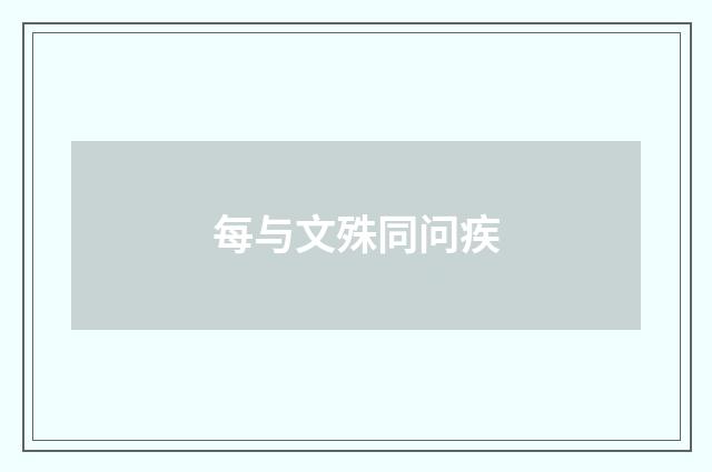 每与文殊同问疾