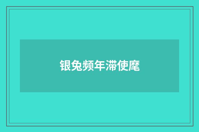 银兔频年滞使麾