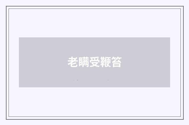 老瞒受鞭笞