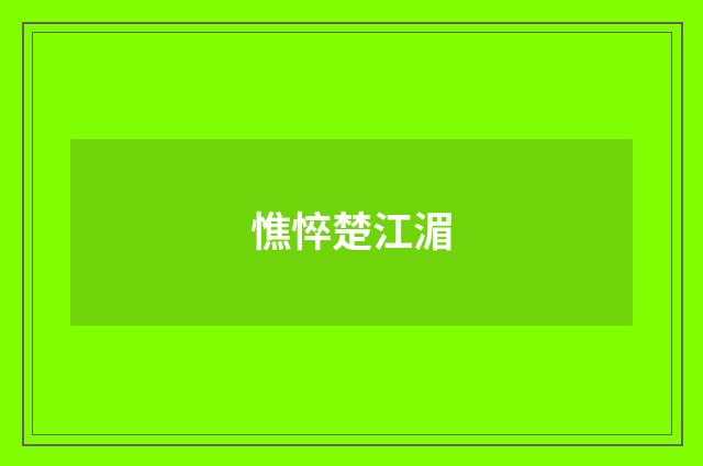 憔悴楚江湄