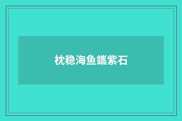 枕稳海鱼鑴紫石