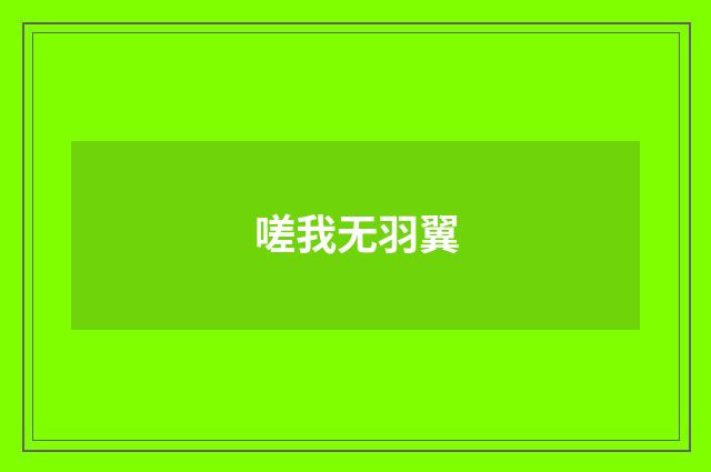 嗟我无羽翼